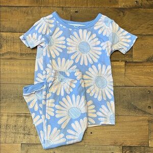 Carter's Blue and White Daisy Pajama Set